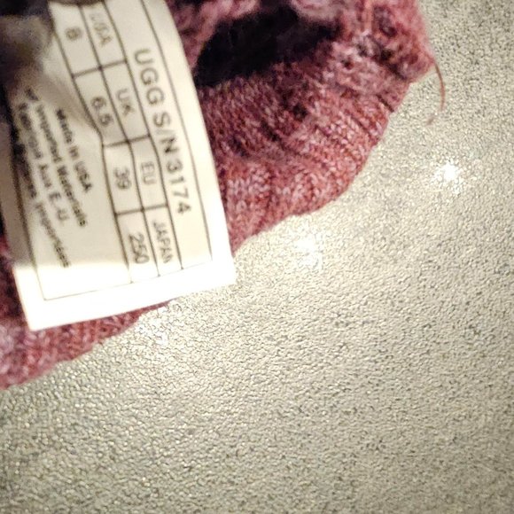 UGG Over the Knee Knit Boots - Mulberry Color - Women's Size 39 EU - Picture 4 of 7
